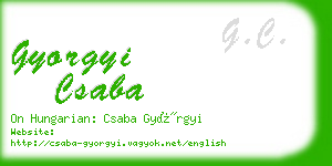gyorgyi csaba business card